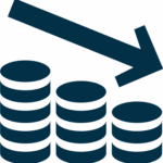 Stacked coins illustrating financial savings or growth.