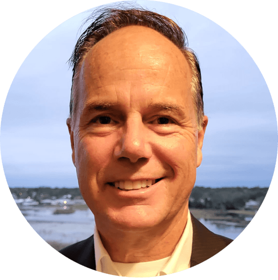 Smiling professional portrait by waterfront