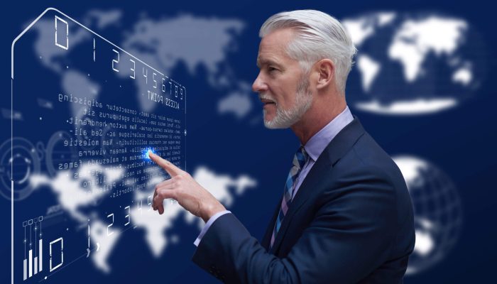 Executive using holographic global data interface